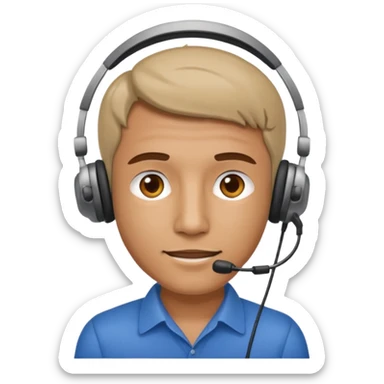 call center man sticker