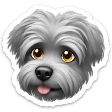 Lazy smelly grey scruffy dog sticker