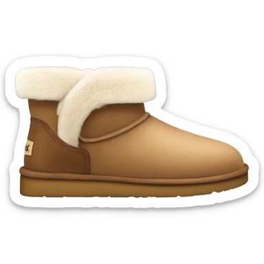 Ugg pantoufle beige marron sticker