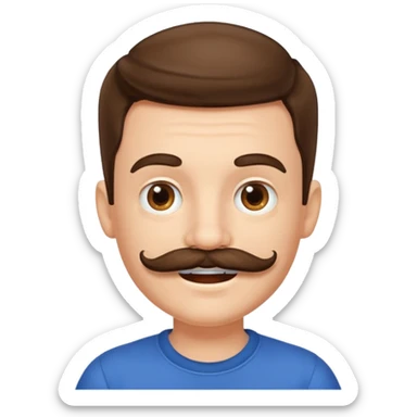 mustache Young boy,Big mustache.
negative: Dont use same face. sticker