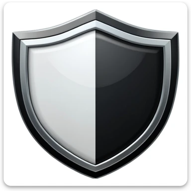 Give me a shield with 2 white and black square  sticker