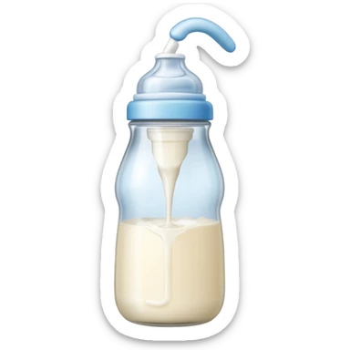 baby bottle tilted right sticker