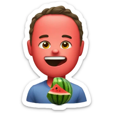 Chandler eating watermelon sticker