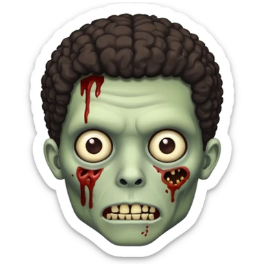 Zombie with a low Afro  sticker