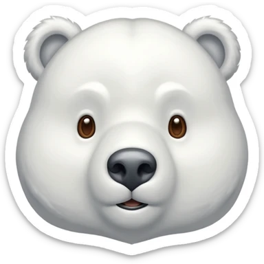 un ours polaire cagoulé sticker