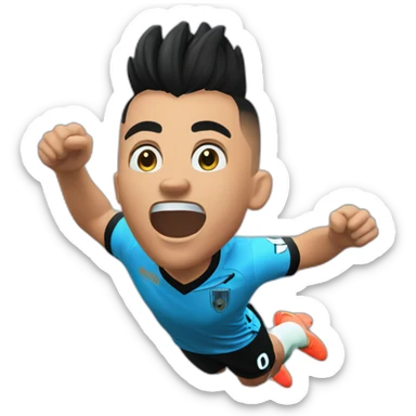 Lautaro Martinenz celebrating a goal sticker