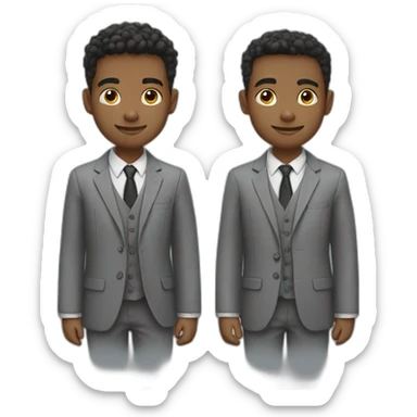 2 school boys sticker