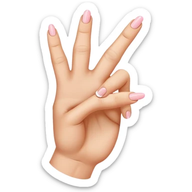 Hang with pointer finger and pinky curled in and middle and ring fingering extended  sticker