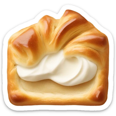 Rectangular danish with cream cheese dollop on top in the middle sticker