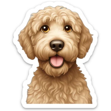 Labradoodle assis sticker
