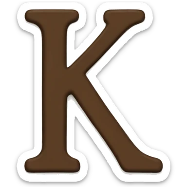 Letter K sticker