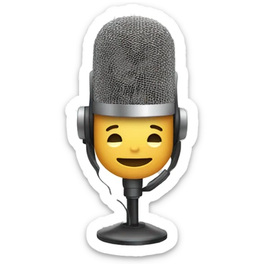 Podcast microphone  sticker