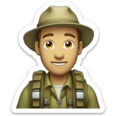 Jungle expedition adventurer sticker