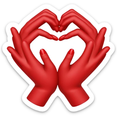 Hearts with hands sticker