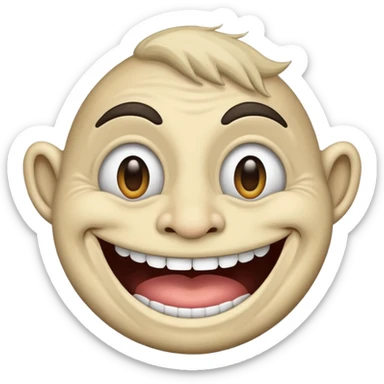 Troll face  which use in edits sticker