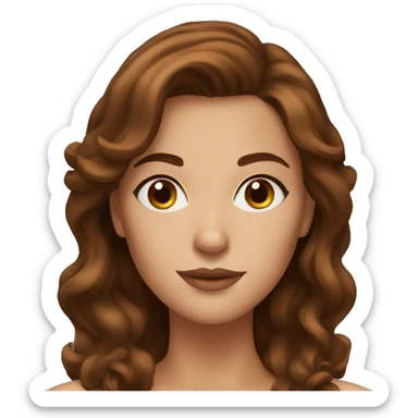 a gorgeous woman with brown hair sticker