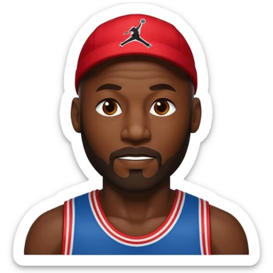 michael jordan with sideburns beard sticker