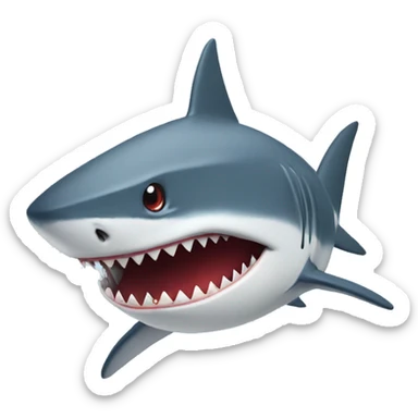 Shark wearing a Christmas jumper sticker