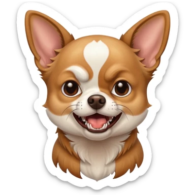 Angry Chihuahua dog growling  sticker