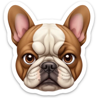 Really Mean french bull dog sticker
