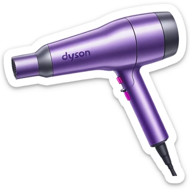 Dyson multistyler-inspired hair dryer, with attachment, sleek and modern sticker
