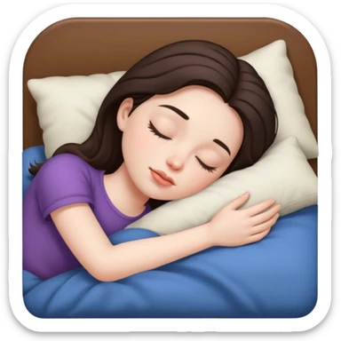 Brunette girl sleeping sticker