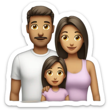 Mom dad and two younger boy with one younger girl sticker