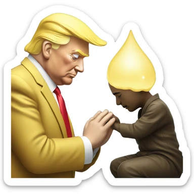 Donald trump praying to ethereum god sticker