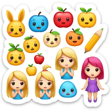 Chibi stickers sticker