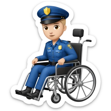 wheelchair police  sticker