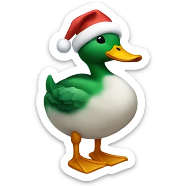 Cute christmas duck sticker