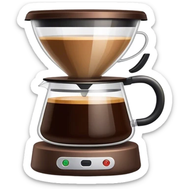 V60 server full of filter coffee sticker