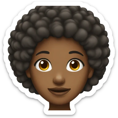 A black teen girl with afro hair sticker