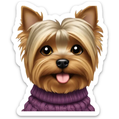 Yorkie in a sweater sticker