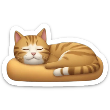 cat napping sticker