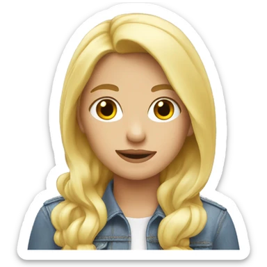 blonde girl with lots of ranch sticker