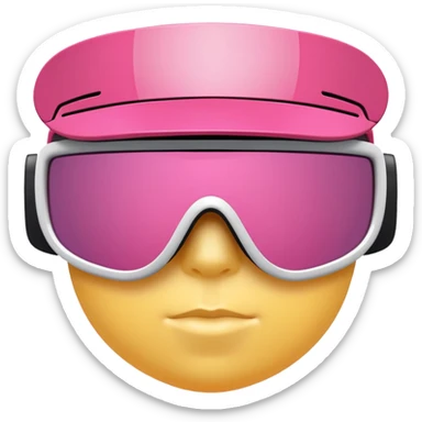 gigantic frame sporty pink shield visor sunglasses, enormously thick and chunky design, massive robust construction, one-piece lens, exaggerated thickness sticker