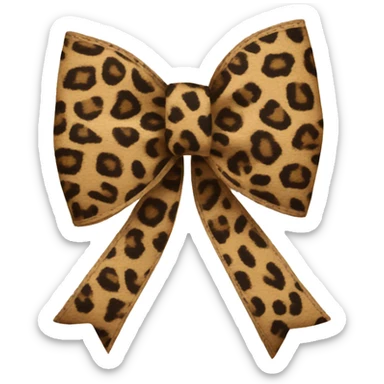 leapord print bow sticker