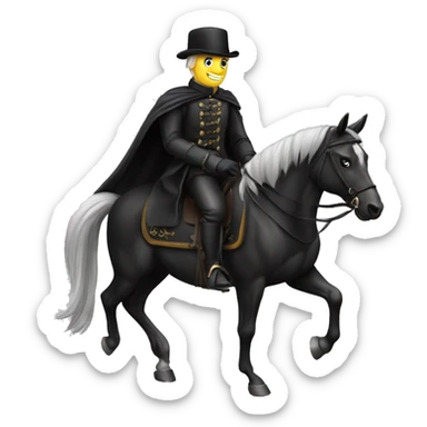 Schwarzer Dressur Sattel ohne Reiter und Pferd sticker