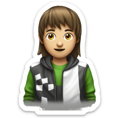 Niño gamer fanático Ajedrez 8 años sticker