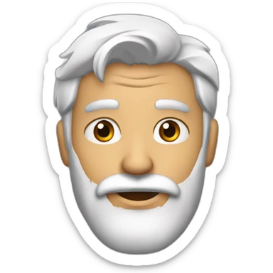 Chico medio calvo y con barba sticker