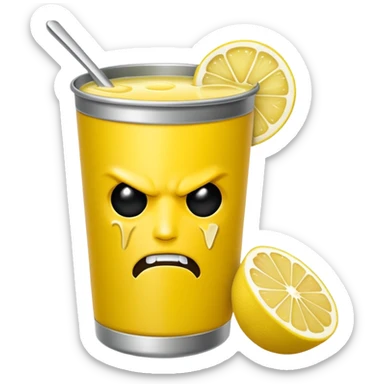 fai una lattina gialla e con un limone al centro rappresentando il estathe' limone lattina sticker