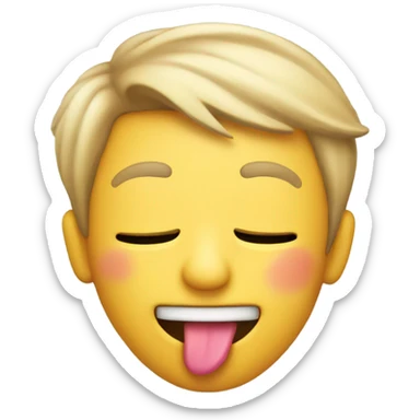 Blowing kiss with a wink  sticker