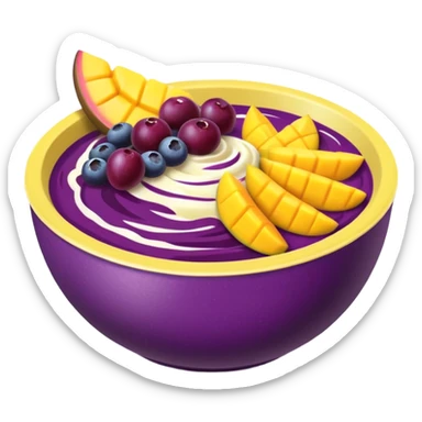 Açai bowl mango sticker