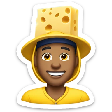 Saquon Barkley wearing a cheese hat sticker