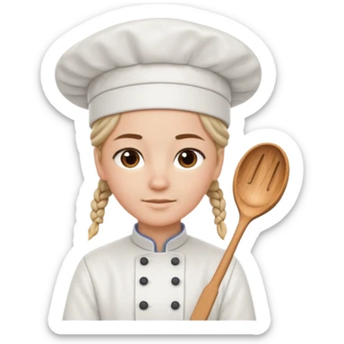 braided haired cook sticker
