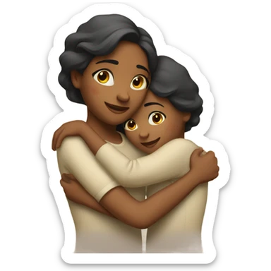 Sisters hugging  sticker