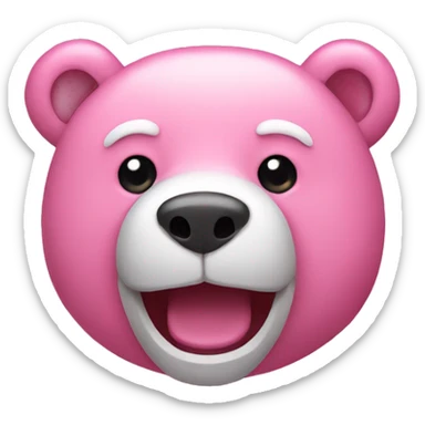 pink bear sticker