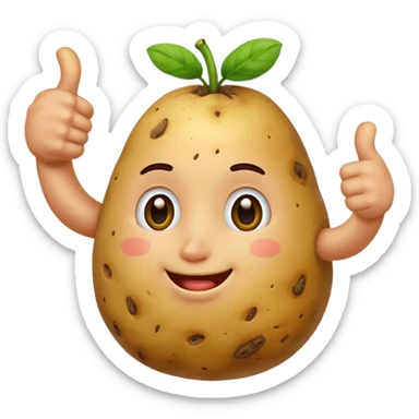 A Potato Doing a Thumbs up sticker
