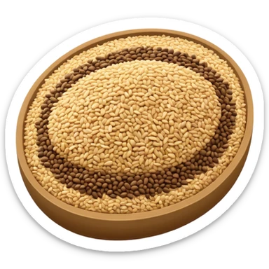 a bunch of sesame seeds, without a bowl sticker